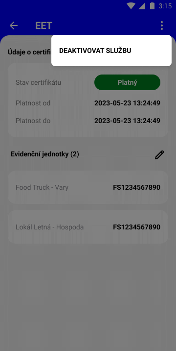 eet not activated